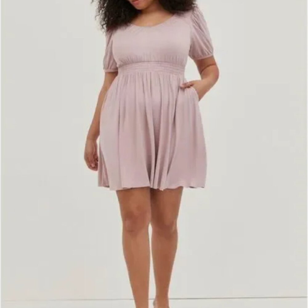 Torrid Size 1 (1x) Super Soft Stretch Purple Dress - Picture 4 of 6